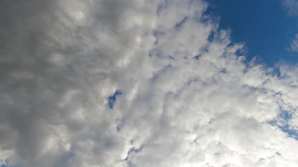 TimeLapse Blue Sunny Sky Loop of White Clouds