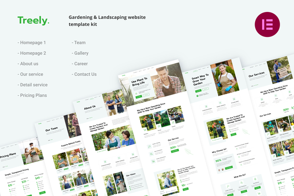 Treely | Landscape & Gardening Elementor Template Kit