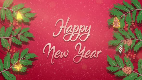 Happy New Year and Merry Christmas Elements 2021 Neon Animation 3d Motion Design for New Year