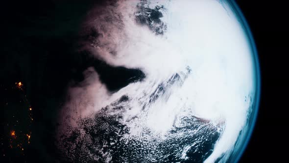 Beautiful Space View of the Earth with Cloud Formation