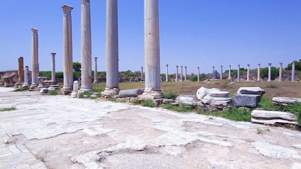 Ancient Ruins Of Antique Cyprus Capital Salamis