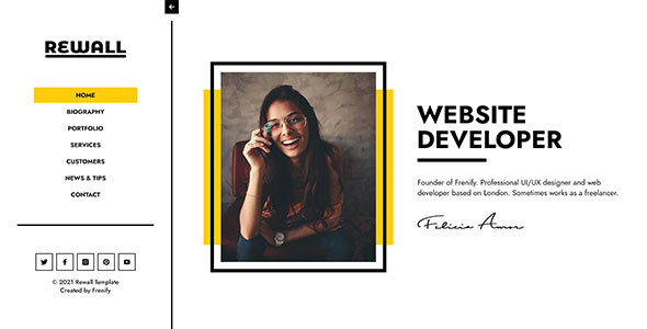 Rewall | Personal Portfolio Template