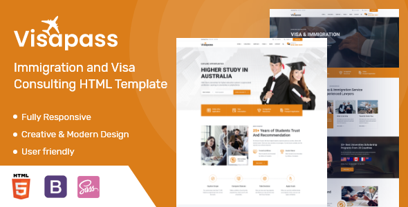 Visapass - Immigration and Visa Consulting HTML Template