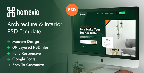 Homevio - Architecture Interior PSD Template