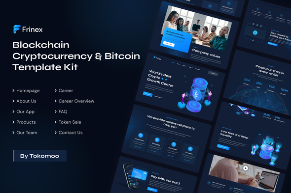 Frinex | Blockchain Cryptocurrency & Bitcoin Elementor Template Kit