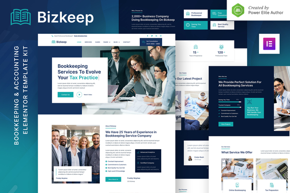 Bizkeep - Bookkeeping & Accounting Service Elementor Template Kit