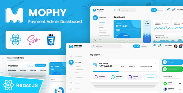 MOPHY - Payment React Redux Admin Dashboard Template