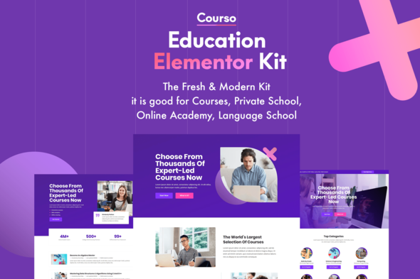 Courso - Online University & Courses Elementor Template Kit