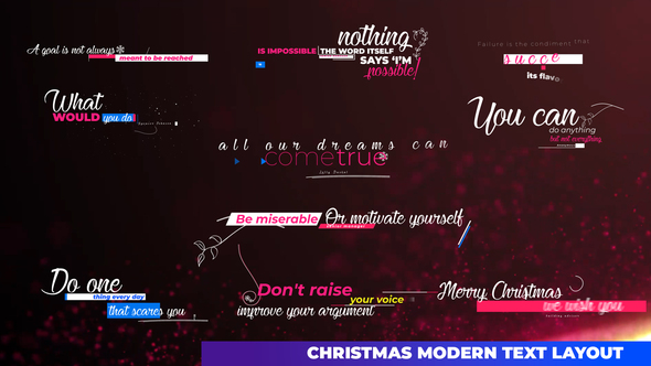 Particles Christmas Text Layout alt
