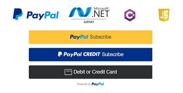 PayPal Subscriptions in ASP.NET Web Forms & C#