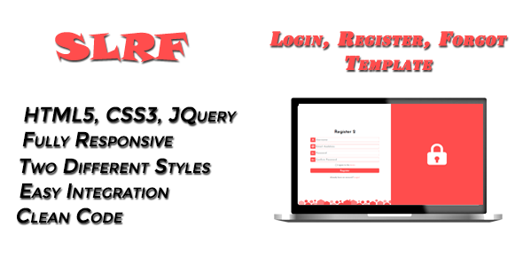 SLRF - Login, Register & Forgot Templates