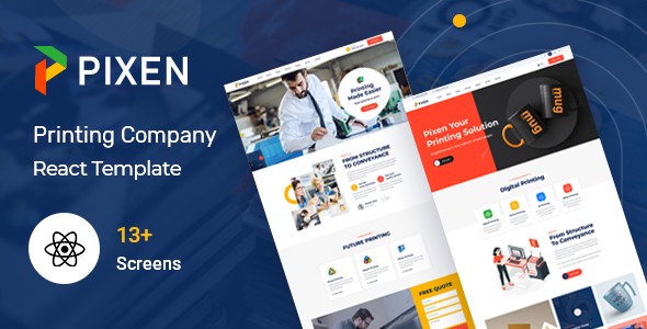 Pixen - Printing Services Company React Template