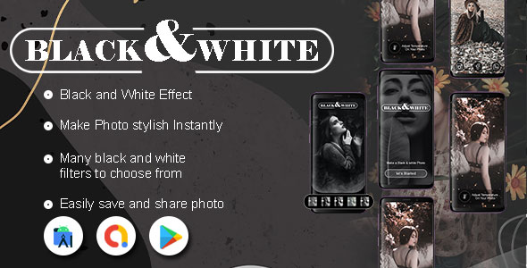 Photo Lab Black White Editor Pro - Black Photo Effects - Photo Editor - Dark Photo Editor - Android