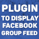 WordPress Plugin to Display Your Facebook Group Feed - CodeCanyon Item for Sale