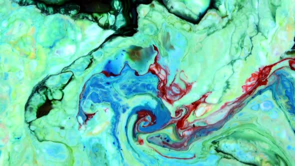 Close Up Of Abstract Colorful Fluid Paint Background Textured 23