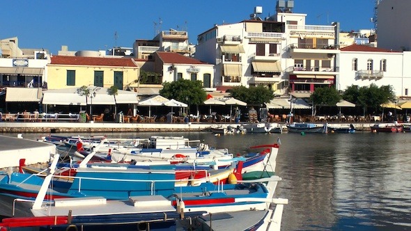 Boats In Voulismeni Lake At Sunset, Agios Nikolaos 3