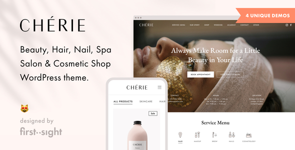 Chérie — Beauty Salon WordPress Theme