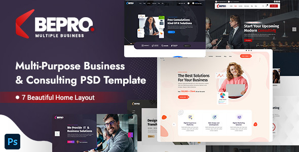 Bepro - Multi-Purpose Business & Consulting | PSD Template