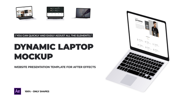 Dynamic Laptop Mockup - Website Presentation