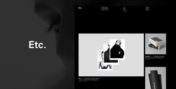 Etc. – Portfolio Creative WordPress Theme