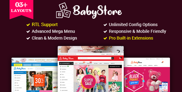 BabyStore - Multipurpose Baby and Kids Store OpenCart 3 Theme