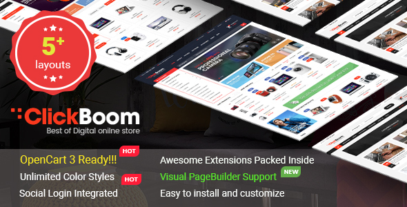 ClickBoom - Advanced3 & 2.3 Shopping Theme With Mobile-Specific Layouts