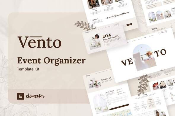 Vento - Event Organizer Elementor Template Kit