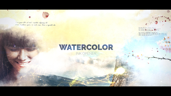 free download videohive watercolor ink slideshow adobe after effects templates