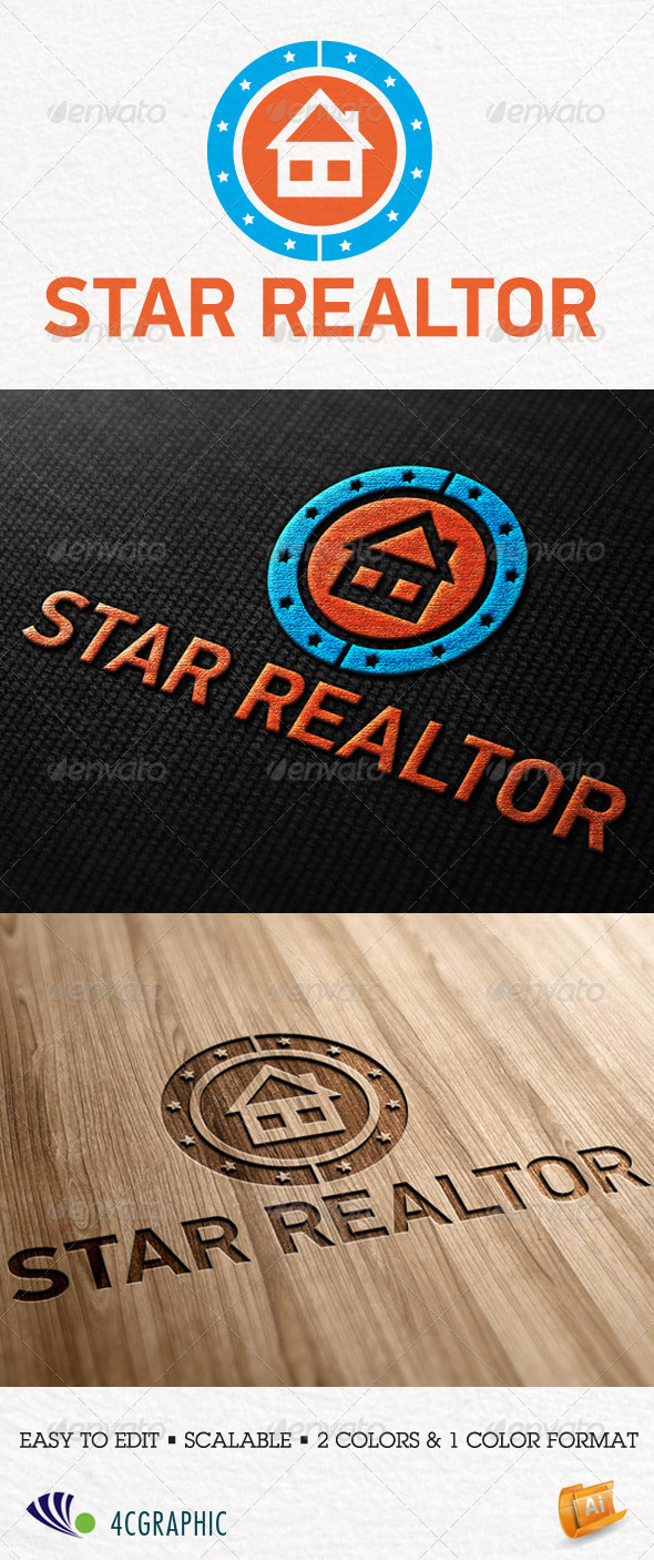 Star Realtor Logo Template