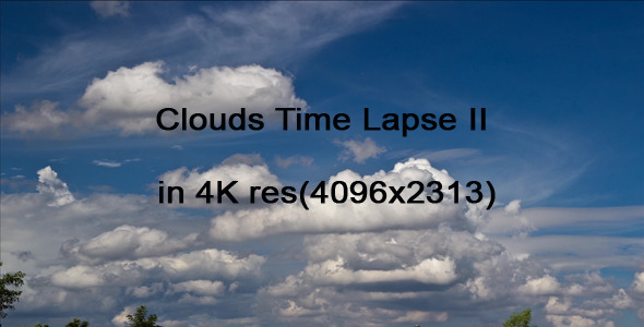 Clouds Time Lapse II 4K resolution