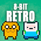 Retro Game 8 Bit Logo