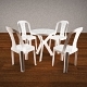 Plastic Chair with Table - 3DOcean Item for Sale