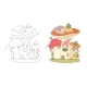 Cute Cartoon Gnomes Sleep on Mushrooms - GraphicRiver Item for Sale