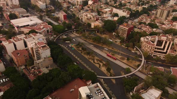 Timelapse over huge streets in mexico city