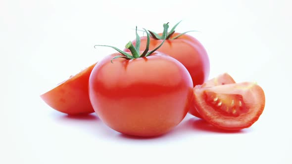 Tomatoes Slized Isolated Loopable
