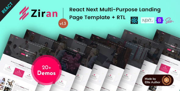 Ziran - Multipurpose Portfolio Landing Page React Template