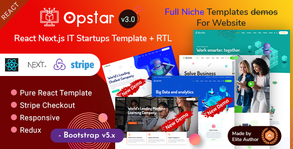 Opstar - IT Startup & Tech Services React Template