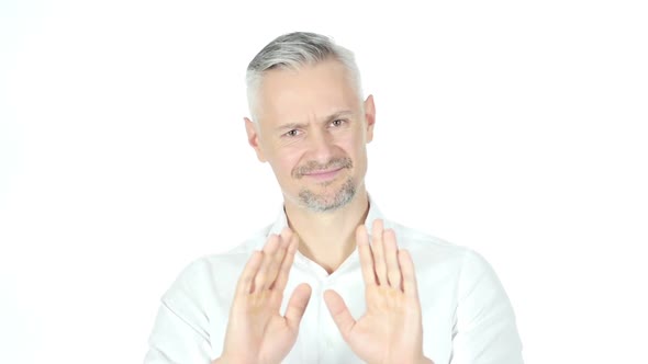 Stop, Rejecting Gesture, No By Businessman , grey hair