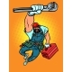 Plumber with Adjustable Wrench Home Appliance - GraphicRiver Item for Sale