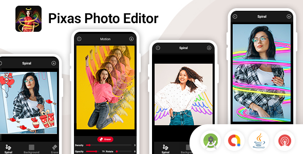 Pixas Photo Editor -  Drip Art & Neon Effect - Photo Editor App - OneSignal Push Notification
