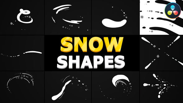 Snow Shapes Pack | DaVinci Resolve