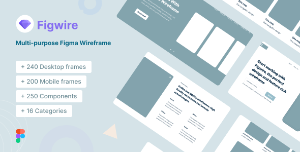 Figwire – Multi-purpose Figma Wireframe