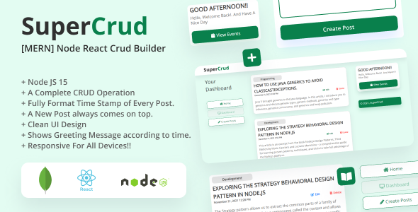SuperCrud - [MERN] Node React Crud Builder