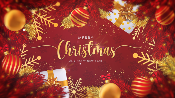 Merry Christmas Text Logo Reveal