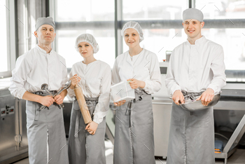 cooking tools at the modern bakery manufacturing