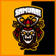 Samurai Oni Skull Monster - Mascot Esport Logo Template - GraphicRiver Item for Sale