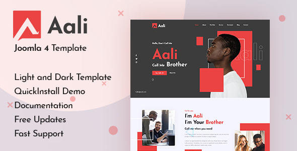 Aali - Personal Portfolio & Resume Joomla 3 & 4 Template