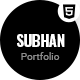 Subhan - Personal Portfolio/CV HTML Template - ThemeForest Item for Sale