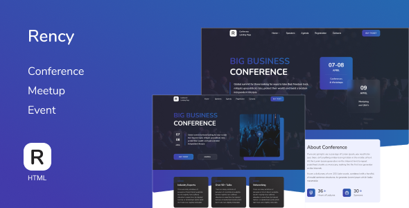Rency – Conference Landing Page