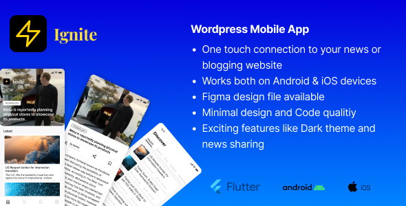 tutuşturmak | Wordpress web siteniz için Android ve iOS mobil uygulaması 1